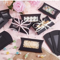 Boîte à shawarma transfrontalière en papier kraft avec fenêtre transparente, emballage cadeau pour bonbons, boîte cadeau blanche de style européen pour mariage