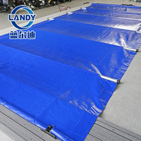 Landy PVC 18x36 UV-beständige Wasserdichte Langlebige Staubabweisende Maßgefertigte Poolabdeckung für Kinder-Einbaupools