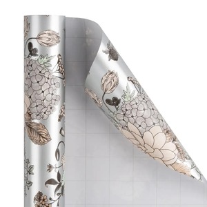 Custom Eco-Friendly Recyclable Floral <b>Pattern</b> Metallized <b>Paper</b> Roll Single Side Coated PE Waterproof Offset Printing Packaging - Product Image 1