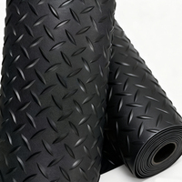Revêtements de sol en vinyle PVC en rouleaux et dalles, épaisseur 2 mm, adhésifs, antidérapants, durables, avec picots antidérapants ronds, pour gymnases, ateliers et parkings