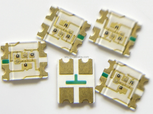 Siêu mỏng 0.35mm Độ dày chip SMD LED 3227 màu đỏ xanh bi-màu 0.06W 80-600mcd SMD LED 640nm + 517nm bi-màu LED CE ROHS - Product Image 3