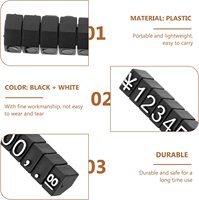 Étiquette de prix numérique en plastique réutilisable, portable, avec symboles multi-devises, marqueur de chiffres interchangeable pour bijoux, montres et magasins de détail