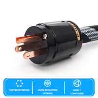 Câble d'alimentation Hifi QINCROWN QC-84 8N plaqué or, cuivre, gaine PVC, conducteur Alpha-OCC, compatible DVD CD AMP EU/US