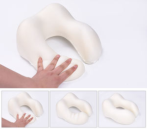 Cuscino di supporto per il collo con cappuccio a forma di U cuscino in Memory Foam da viaggio per adulti - Product Image 3
