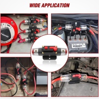 20-150 Amp Inline DC devre kesici 12-48V 3-15 AWG Araba Ses Amplifikatörü için Sıfırlanabilir Sigorta Tutucu RV Tekne Kamyon Güneş İnvertörü