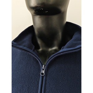 남성 캐주얼 풀 지퍼 소프트 폴라 플리스 재킷 XL 스탠드 야외 레크리에이션 큰 겨울 전면 수 놓은 여행 코트 - Product Image 5