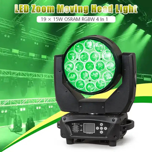 AOPU 19 pezzi 15W RGBW 4 in1 DMX Aura LED Zoom <span class=keywords><strong>lavaggio</strong></span> luci da palco luce fascio <span class=keywords><strong>lavaggio</strong></span> testa mobile per la festa di concerto - Product Image 3