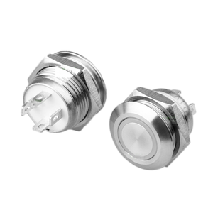 Manufacturer 12mm 16mm 19mm 22mm 25mm 30mm Short Touch Type <strong>Push</strong> <strong>Button</strong> <strong>Switch</strong> with 5V 12V 24V LED Light - Product Image 1