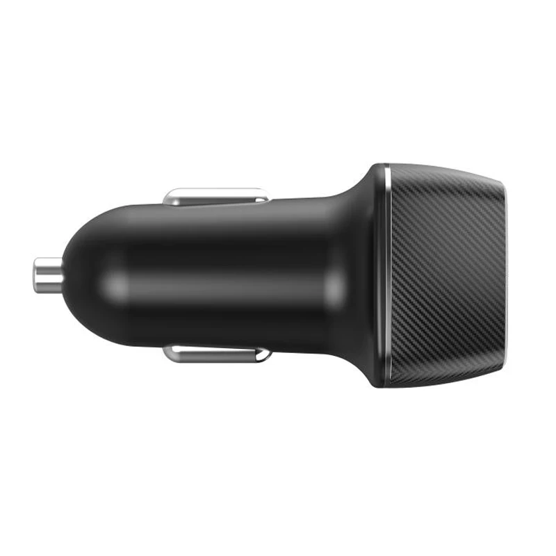 2022 New USB C Car Charger 2 Ports QC3.0 18w PD 20w 30w Micro USB Fast Car Charger Tipo C With Carbon Fiber Good Processing