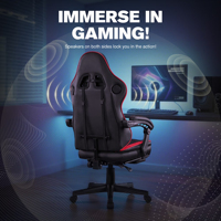 Chaise de jeu ergonomique personnalisée, robuste, avec massage par vibration, inclinable, pivotante, chaise de jeu pour ordinateur avec repose-pieds