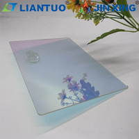 Feuille acrylique Double face PMMA Iridescent panneau multicolore acrylique coloré arc-en-ciel miroir en plastique pour la décoration