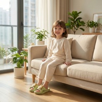 Chaussons plats pour enfants Yearning EVA Fashion, mi-mollet, à motifs, quatre saisons, imperméables, ultra-doux, recyclables, effet nuage