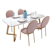 Chaise de salle à manger de luxe nordique avec dossier, combinaison créative populaire de chaise et table pour café, bar et mobilier de maison