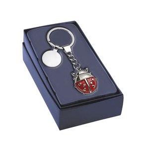 Portachiavi con luce morbida in lega di pelliccia di coccinella rossa in plastica a forma di portachiavi - Product Image 3