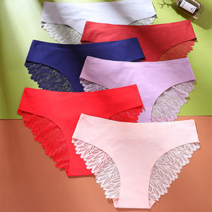 Groothandel Sexy Kant Ondergoed Voor Vrouwen Zijdeachtige Naadloze No Show Slipje Dames Transparante Bikini Lichtgewicht Brutale <span class=keywords><strong>Hipster</strong></span> - Product Image 6