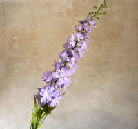 Bunga Delphinium Sutra Buatan Tangan Grosir, Tangkai Bunga Palsu Tinggi, Dekorasi Lorong Pernikahan, Wisuda, Paskah
