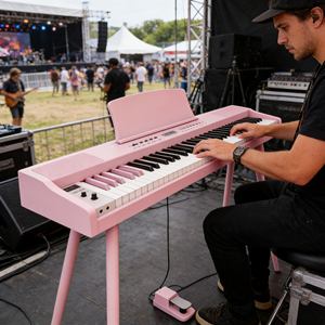 <span class=keywords><strong>Piano</strong></span> de Teclado en Oferta para Niños y <span class=keywords><strong>Piano</strong></span> Electrónico con Micrófono y Soporte para Cantar - Product Image 2