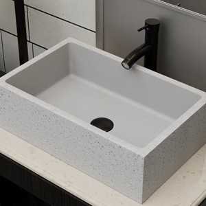 Lavabos carrés en <span class=keywords><strong>ciment</strong></span>, terrazzo, béton et art, pour salle de bain, approvisionnement direct de l'usine - Product Image 4