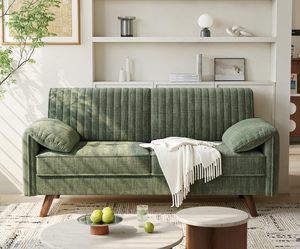 Loveseat <strong>Sofa</strong> Chenille Loveseat Couch Deep Seat Love Seat with Padded Arms Comfy Modern Small Couches <strong>for</strong> <strong>Bedroom</strong> Living Room - Product Image 1