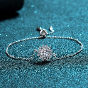 2025 High Quality Adjustable Custom Women <b>925</b> <b>Sterling</b> <b>Silver</b> Clover Lucky Diamond <b>Bracelets</b> - Product Image 3