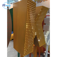 Enseigne en lettres 3D LED personnalisée avec matrice de points perforée et en aluminium/acier galvanisé pour la publicité, étanche IP65