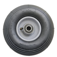 Roue pneumatique en caoutchouc 3.00-4 de qualité supérieure, neuve, 4PR, avec moyeu métallique symétrique et roulement, pour chariot de plage/buggy/troley de manutention, usage en entrepôt