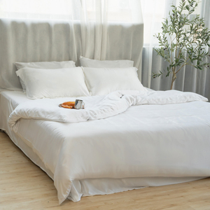 Bộ Đồ Giường Đặt Tấm Ga Giường Đặt OEKO-TEX Cấp Giấy Chứng Nhận Natrual Tre Hữu Cơ Tre Dệt 60 Hiện Đại Đồng Bằng Nhuộm 4 Pcs - Product Image 6