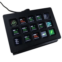 Le clavier macro personnalisé de quai de flux à 15 touches prend en charge le clavier de jeu LCD de pont de flux OEM
