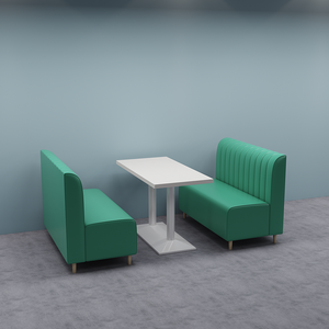 Conjunto de Muebles para Restaurante de Doble Cara, Color Verde, para Uso Comercial, Sofá, Mesa y Sillas para Restaurante de Comida Rápida - Product Image 5