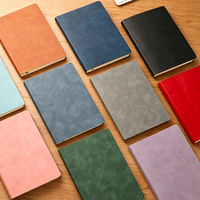 Juego de Cuadernos de Tapa Blanda de Cuero PU 2027 con Bolígrafo, Diario de Escritura Texturizado A5, Logotipo Personalizado en Relieve para Regalo Empresarial de Oficina
