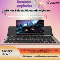 Teclado Inalámbrico Plegable de Aleación de Aluminio, Modelo Utilitario para Órgano Electrónico, Mini Portátil Universal para Teléfono Móvil