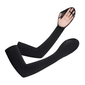 Ice Silk <strong>Arm</strong> Sleeves With <strong>Hand</strong> Back <strong>Protection</strong> Upf50+ For Women Outdoor Sports Cycling Sunscreen Gloves - Product Image 5