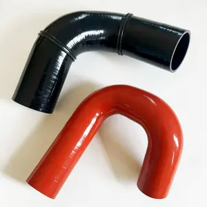 Custom flexible bend radiator rubber silicone hose elbow 90 degree reducer braided silicone hose