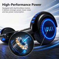 Hoverboard intelligent pour adultes de 6,5 pouces avec poignée portable, moteur double 160W, vitesse de 12 km/h, trottinette électrique à deux roues pour enfants