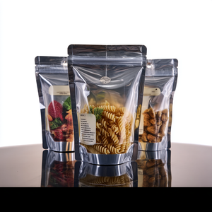 Frozen Ziplock Custom Tea Packaging Window Fondo plano Stand Up Cooky Pouch Cremallera colorida Venta al por mayor Clear Front Mylar Bag - Product Image 6