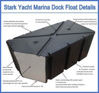 Flotteur sans soudure en mousse LLDPE+EPS Stark Marina pour fournitures marines, bateaux-maisons, quais flottants en plastique, quais de marina, pontons