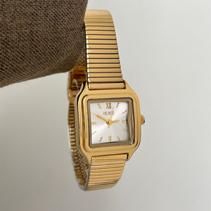 IEKE 88375 Orologio da Donna Stile <span class=keywords><strong>Palazzo</strong></span> Retrò Camelia con Quadrante Piccolo in Madreperla Incastonato di Diamanti, Lusso Sottile - Product Image 3