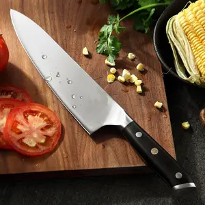 سكين سانتوكو للمطبخ من الفولاذ المقاوم للصدأ من Horkin بمقبض من خشب الأبنوس مقاس 7 بوصة و8 بوصة و67 طبقة سكاكين سانتوكو متخصصة للشيف