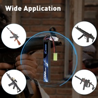 Zeee baterai Lipo Airsoft 7.4V 25C 1300mAh baterai stik 2S dengan konektor Tamiya Mini untuk mainan airsoft