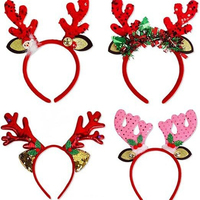 Bandeaux de fête en plastique pour cosplay de Noël, avec différents motifs pour femmes, adultes et enfants, décorations de fête