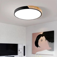 Plafonnier LED en bois moderne JACKSUN, dimmable, IP44, avec télécommande, lumière de chambre à coucher dimmable, couleurs personnalisables
