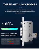 Kunci Pintu Pintar Sidik Jari TUYA APP, Pengenalan Wajah, Kunci Sidik Jari dengan Kamera, Kunci Digital Pintar Biometrik, Harga Pabrik