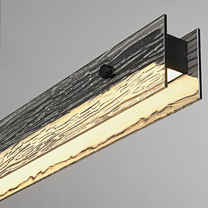 Italian Minimalist Dining Pendant <b>Light</b> Wooden Rectangle <b>LED</b> Single Head Modern Nordic Design - Product Image 4