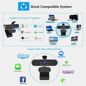 Webcam USB HD 1080P 2K 4K avec micro 360° °   <span class=keywords><strong>Cam</strong></span>éra <span class=keywords><strong>Web</strong></span> USB à Monture Flexible avec Objectif Grand Angle pour Diffusion en Direct sur Ordinateur, PC, Ordinateur Portable et Mac - Product Image 4