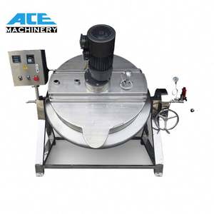 หม้อต้มอาหารอุตสาหกรรมเชิงพาณิชย์ขนาด 100 ลิตร/200 ลิตร/300 ลิตร แบบมีฝาปิดและระบบทำความร้อน สำหรับอุปกรณ์ครัว - Product Image 4