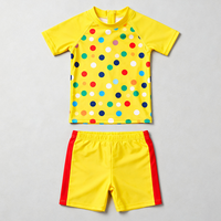 Ensemble de bain deux pièces pour bébé et enfant en bas âge, garçons, manches courtes, séchage rapide, certifié OEKO-TEX, OEM personnalisé, protection solaire, vêtements de bain pour enfants