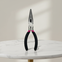 Pince à bec effilé multi-usage, dentelée, qualité industrielle, en acier au carbone, coupe-fil, poignée souple en plastique, OEM, 6 pouces, métrique