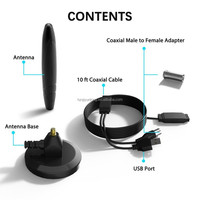 Amplificateur d'antenne TV magnétique en plastique intérieur/extérieur Décodeur HDTV numérique pour signaux DVB-2 ISDB-T ATSC DTMB