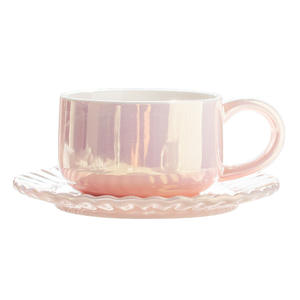 Taza de Café de Cerámica de Lujo Ligero con Diseño de Dibujos Animados Exquisito y Bonito, 201-300 ml, con Bandeja, Apta para Lavavajillas y Microondas, para Uso Doméstico y Fiestas - Product Image 5