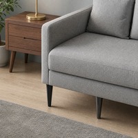 Pieds de canapé en gros, quincaillerie de mobilier en fer pour canapé, table, armoire et lit, banc carré noir mat minimaliste